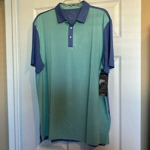 Head Golf NWT mens green and blue short sleeve polo shirt size XL